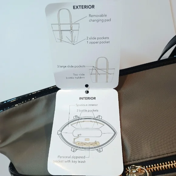 Kate Landry diaper bag tote & removable changing pad - Picture 8 of 15